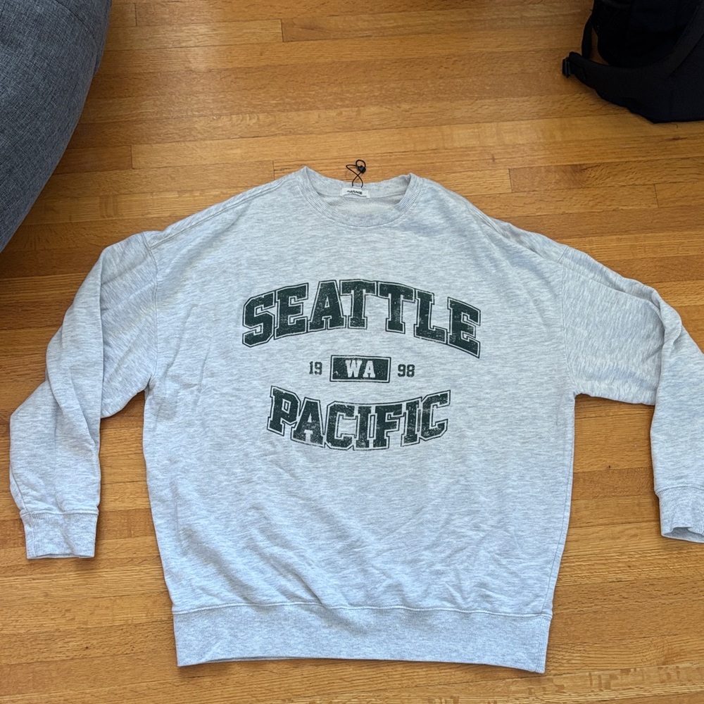 Garage Gray Seattle Pacific Crewneck Sweater
